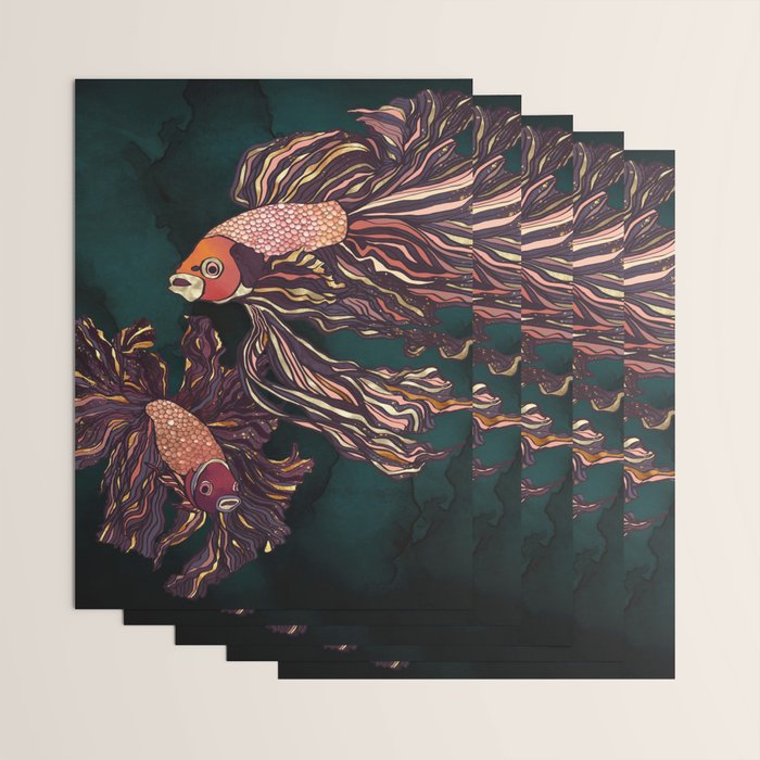 Metallic Betta Fish II Wrapping Paper Gallery Image 3