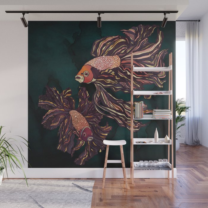 Metallic Betta Fish II Wall Mural Gallery Image 1