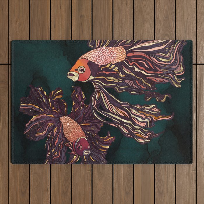Metallic Betta Fish II Outdoor Rug Gallery Image 1