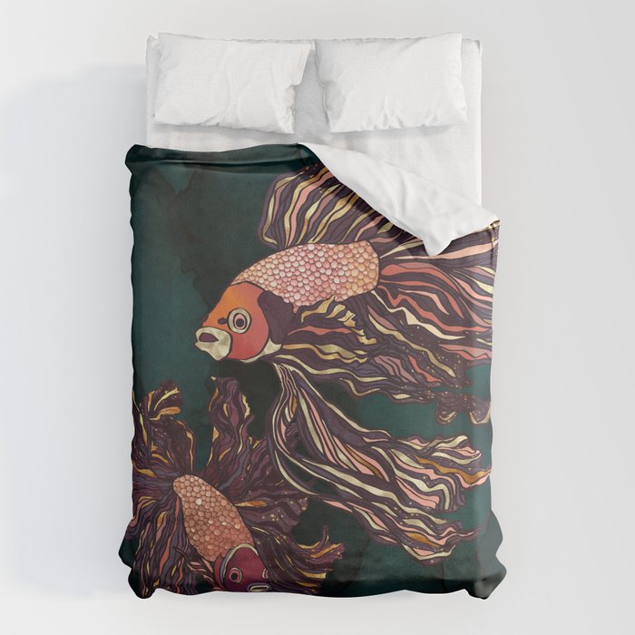 Metallic Betta Fish II Duvet Cover Gallery Image 1