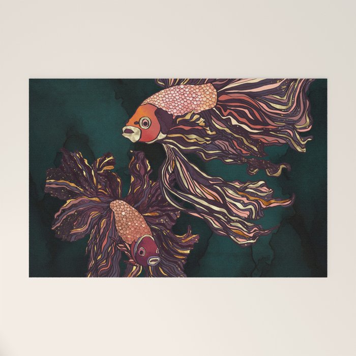 Metallic Betta Fish II Welcome Mat Gallery Image 1