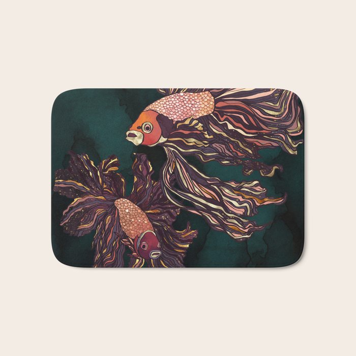Metallic Betta Fish II Bath Mat Gallery Image 1