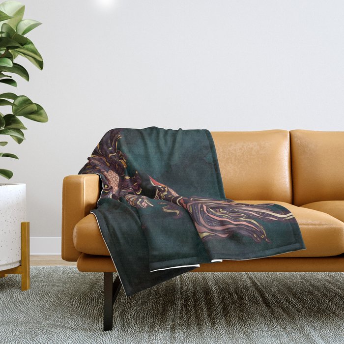 Metallic Betta Fish II Throw Blanket Gallery Image 1