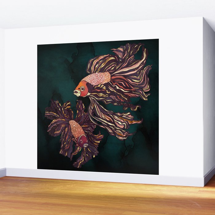 Metallic Betta Fish II Wall Mural Gallery Image 2