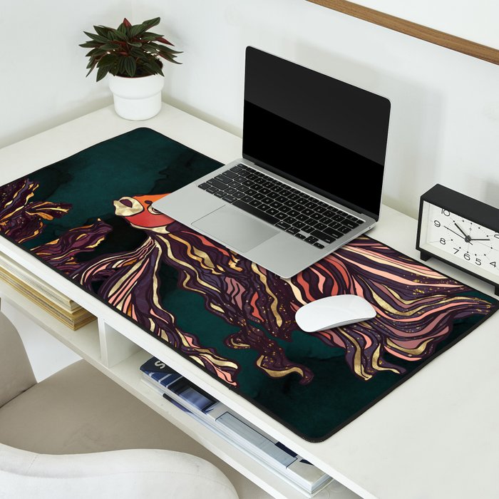 Metallic Betta Fish II Desk Mat Gallery Image 2