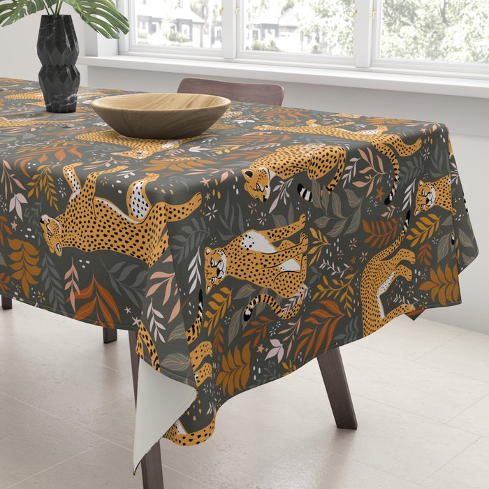 Wild Cheetah Pattern II - Autumn Tablecloth Gallery Image 3