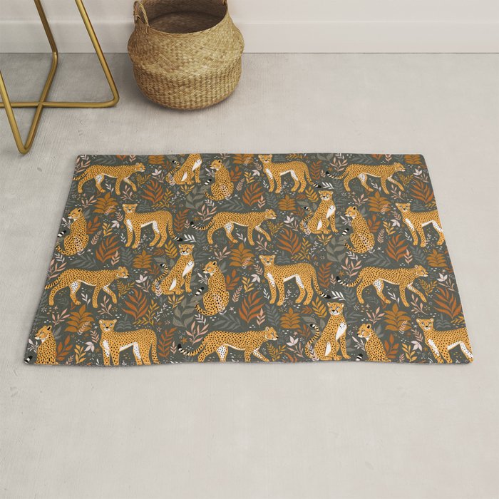 Wild Cheetah Pattern II - Autumn Rug Gallery Image 1