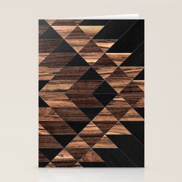 Urban Tribal Pattern No.11 - Aztec - Wood Stationery Card Gallery Image 2