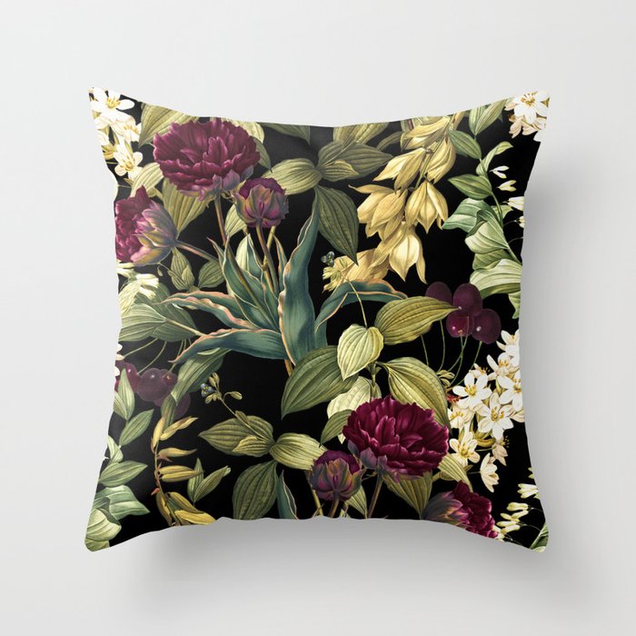 Dark Garden VIII Throw Pillow Gallery Image 1