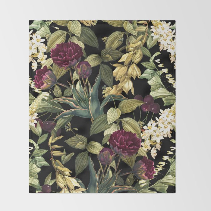 Dark Garden VIII Throw Blanket Gallery Image 2