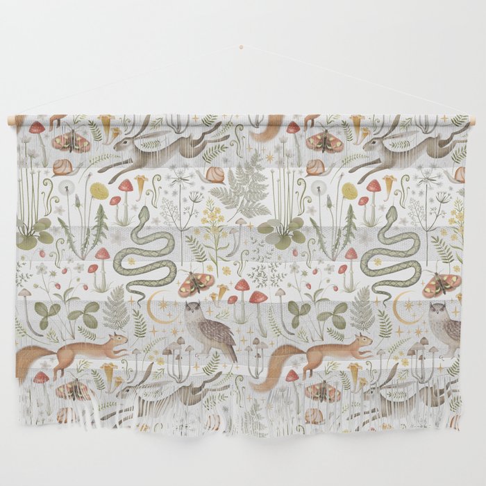 Enchanted Magical Midnight Forest Animals V Wall Hanging Gallery Image 1