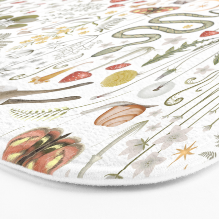 Enchanted Magical Midnight Forest Animals V Bath Mat Gallery Image 3