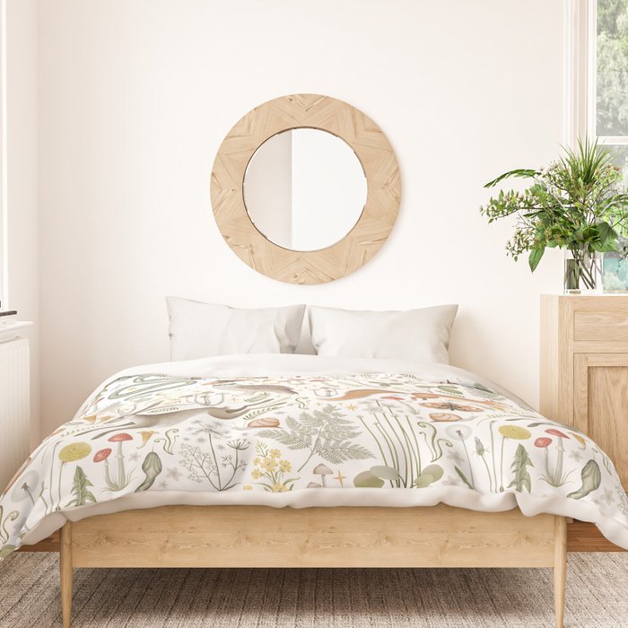 Enchanted Magical Midnight Forest Animals V Duvet Cover Gallery Image 3