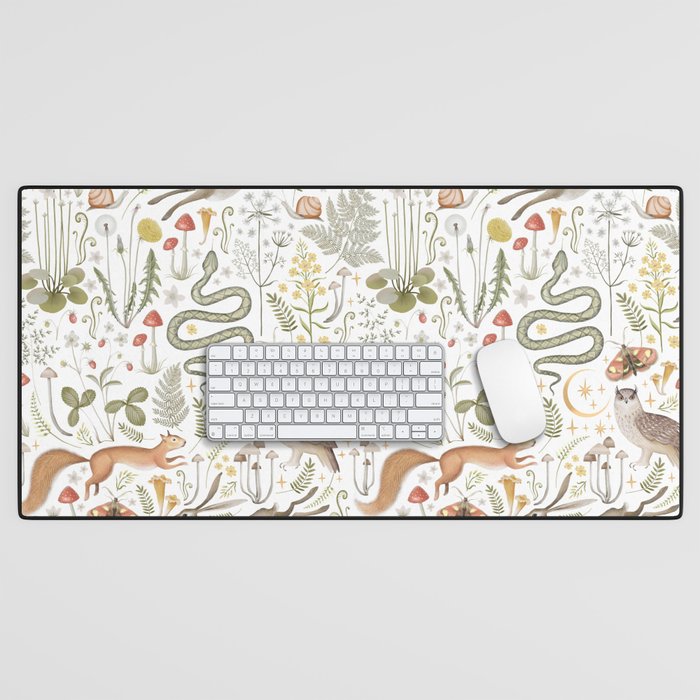 Enchanted Magical Midnight Forest Animals V Desk Mat Gallery Image 1