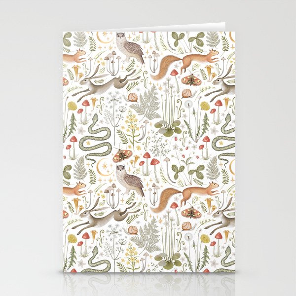 Enchanted Magical Midnight Forest Animals V Stationery Card Gallery Image 1