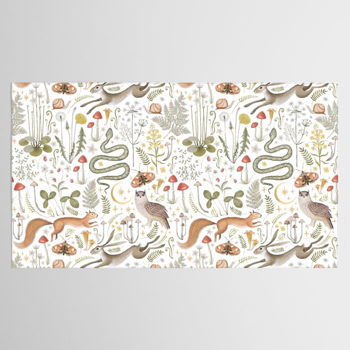 Enchanted Magical Midnight Forest Animals V Tablecloth Gallery Image 2