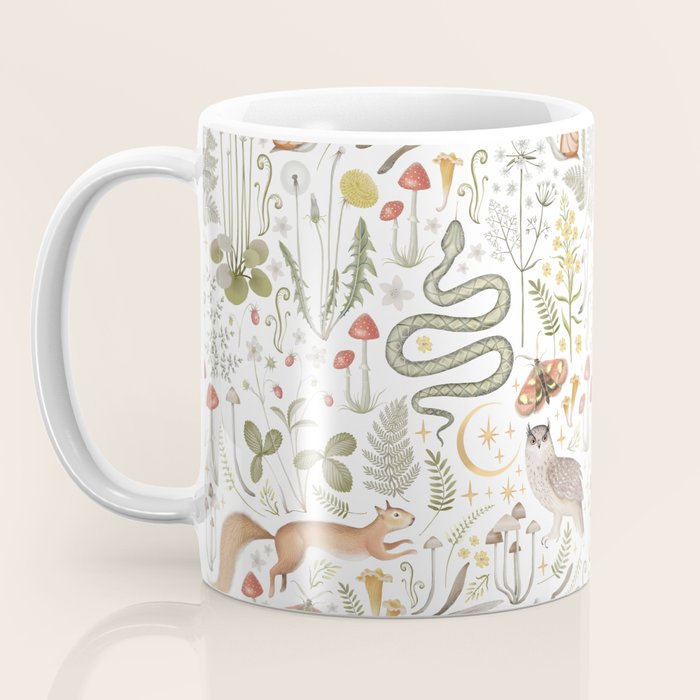 Enchanted Magical Midnight Forest Animals V Coffee Mug Gallery Image 3
