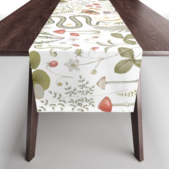 Enchanted Magical Midnight Forest Animals V Table Runner Gallery Image 1