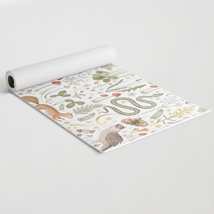 Enchanted Magical Midnight Forest Animals V Yoga Mat Gallery Image 2