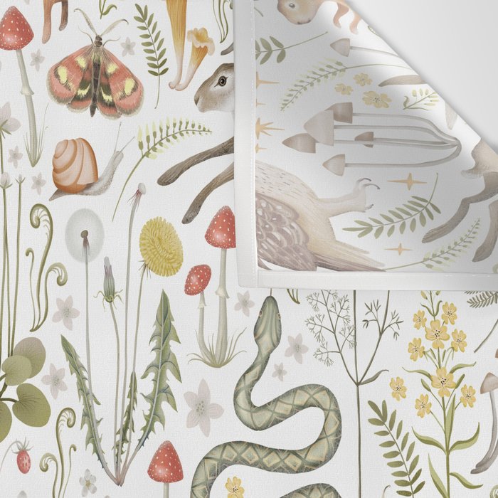 Enchanted Magical Midnight Forest Animals V Wall Tapestry Gallery Image 3