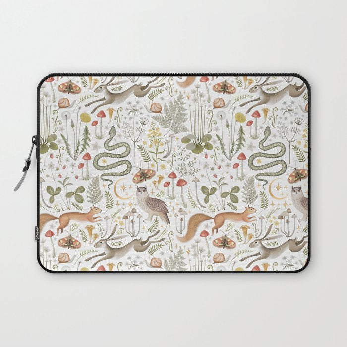 Enchanted Magical Midnight Forest Animals V Laptop Sleeve Gallery Image 1