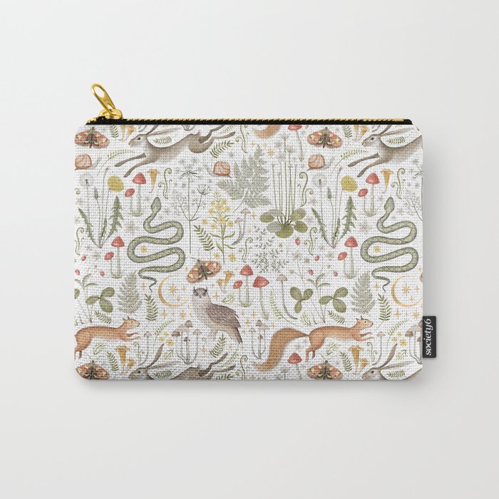 Enchanted Magical Midnight Forest Animals V Carry All Pouch Gallery Image 1