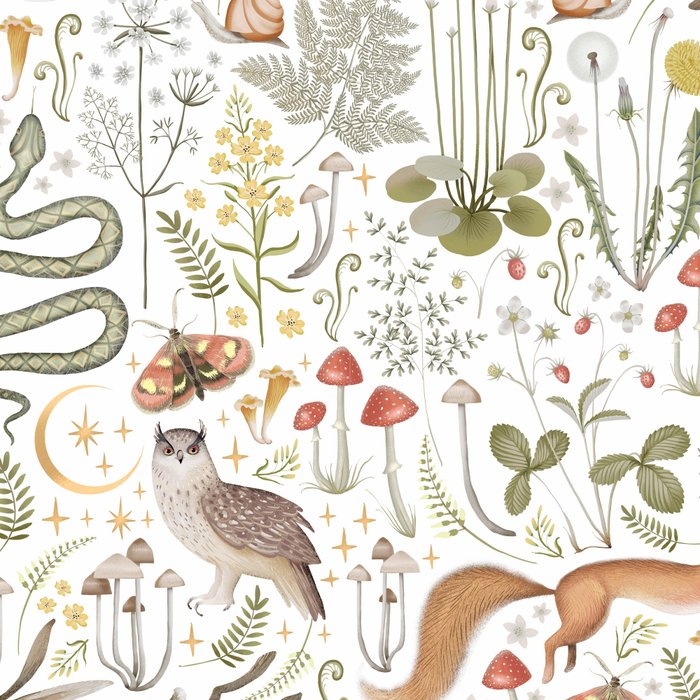 Enchanted Magical Midnight Forest Animals V Coffee Mug Gallery Image 2