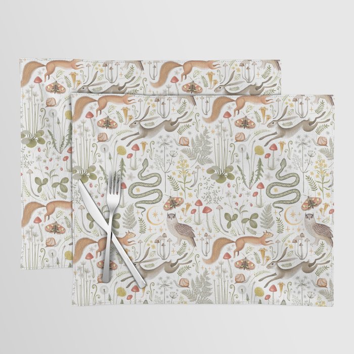 Enchanted Magical Midnight Forest Animals V Placemat Gallery Image 1