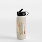 Ski Illustration Water Bottle Gallery Image 1