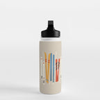 Ski Illustration Water Bottle Gallery Image 3