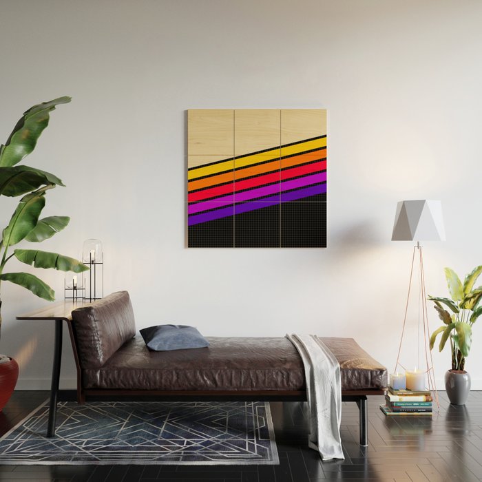 VHS pattern design 1 - 80s / 90s Retro Wood Wall Art Gallery Image 2