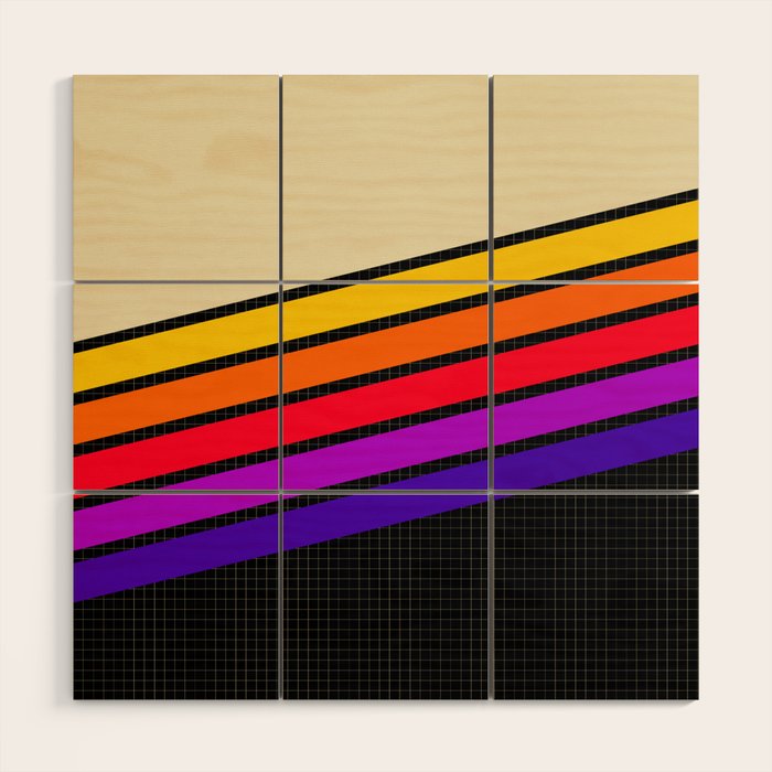 VHS pattern design 1 - 80s / 90s Retro Wood Wall Art Gallery Image 1