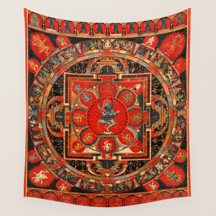 Shri Hevajra Nine Deity Manadala Wall Tapestry Gallery Image 4