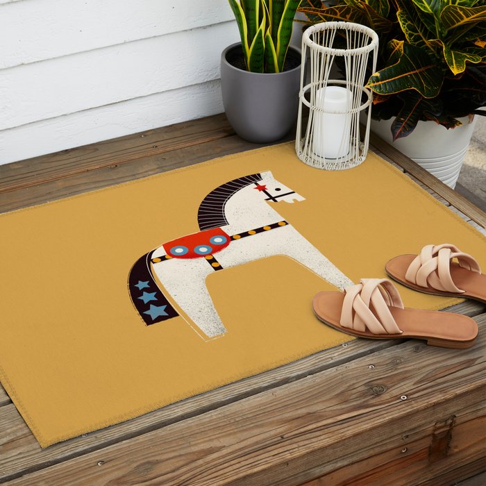 Festive Pony - illustration Outdoor Rug Gallery Image 2