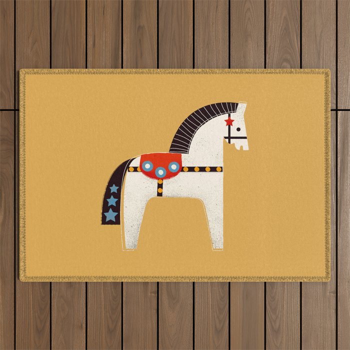 Festive Pony - illustration Outdoor Rug Gallery Image 1