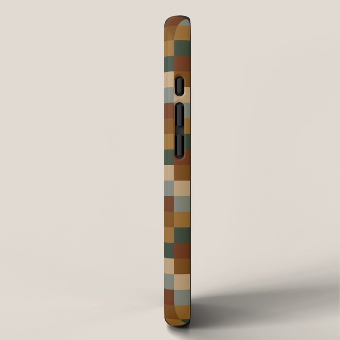 Bold Earthy Checks Pattern - Small VI iPhone Case Gallery Image 2