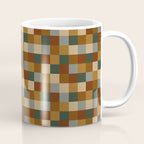 Bold Earthy Checks Pattern - Small VI Coffee Mug Gallery Image 1