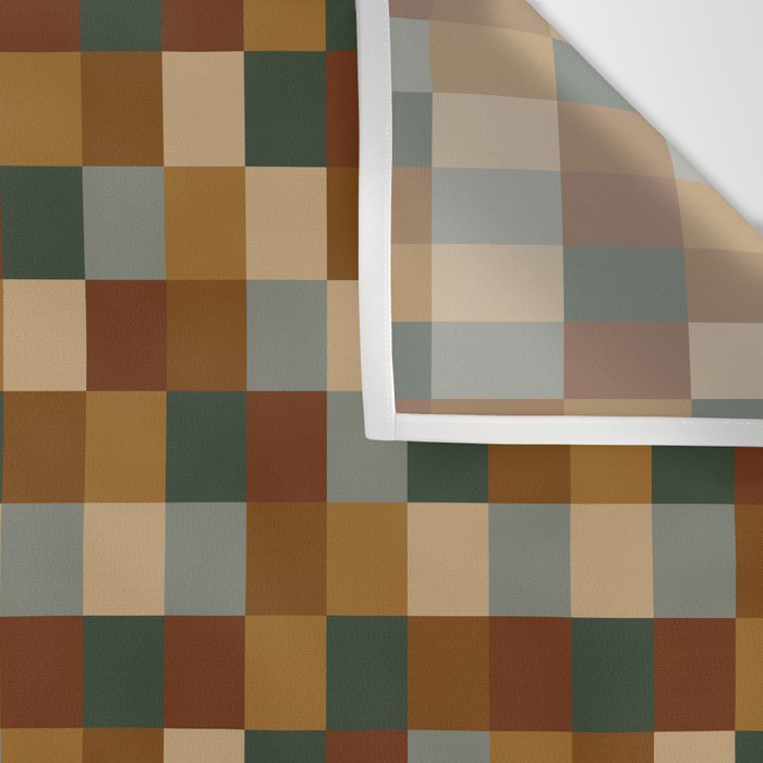 Bold Earthy Checks Pattern - Small VI Wall Tapestry Gallery Image 3