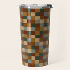 Bold Earthy Checks Pattern - Small VI Travel Mug Gallery Image 2