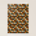Bold Earthy Checks Pattern - Small VI Stationery Card Gallery Image 2