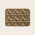 Bold Earthy Checks Pattern - Small VI Bath Mat Gallery Image 1