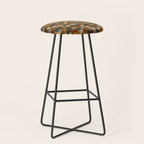 Bold Earthy Checks Pattern - Small VI Stool Gallery Image 1