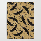 Raven with Shadow Yellow  Poster Gallery Image 4