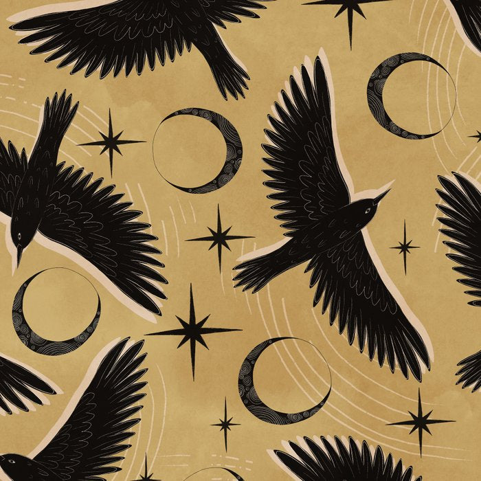 Raven with Shadow Yellow  Coffee Mug Gallery Image 2