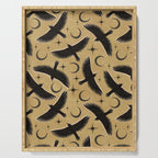 Raven with Shadow Yellow  Serving Tray Gallery Image 1