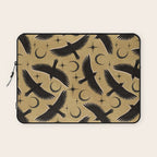 Raven with Shadow Yellow  Laptop Sleeve Gallery Image 1