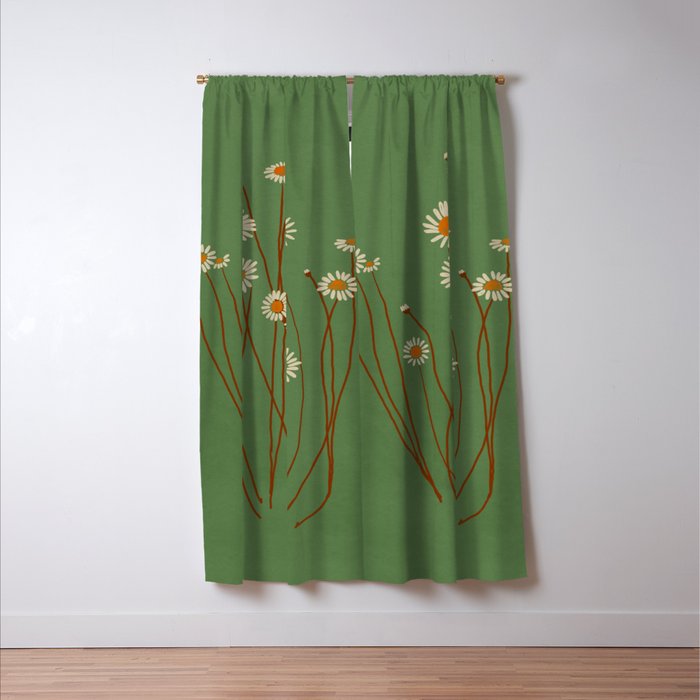 Wild Daisy Flowers 5 Window Curtain Gallery Image 3