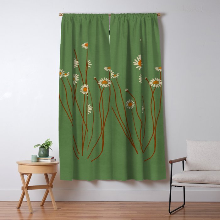 Wild Daisy Flowers 5 Window Curtain Gallery Image 1