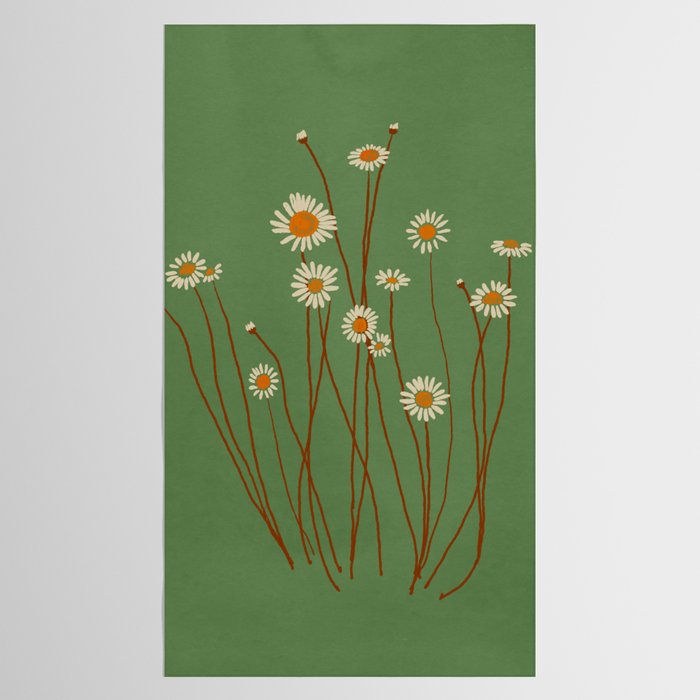 Wild Daisy Flowers 5 Tablecloth Gallery Image 2