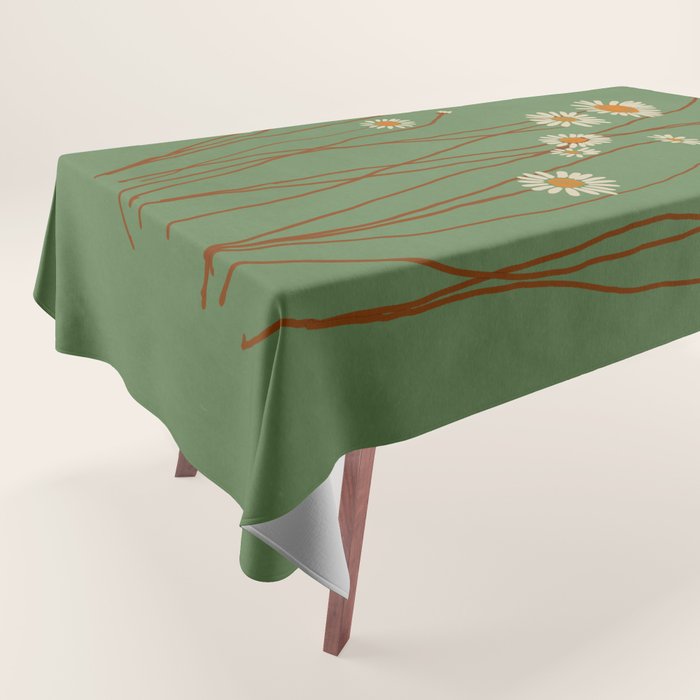 Wild Daisy Flowers 5 Tablecloth Gallery Image 1